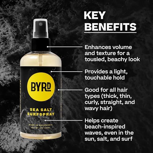 BYRD Sea Salt Surfspray - Volumizing Hair Texture Spray, 8 fl oz