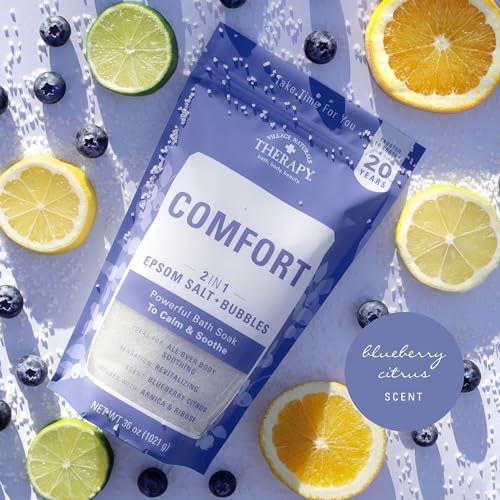 Village Naturals Therapy Blueberry Citrus Foaming Bath Soak 36 oz Pack of 2