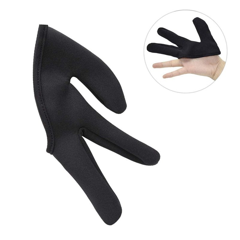 OSALADI Professional Heat Resistant Gloves 3 Finger Mittens Protection Gloves for Barber Hair Styling Curling Perming Hair Straightening Curling Wand and Flat Iron