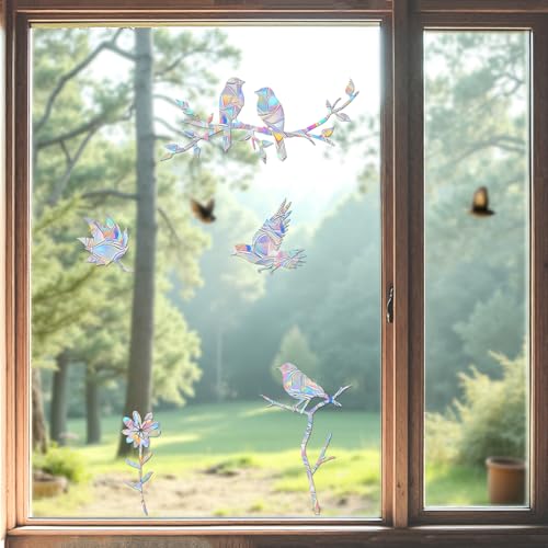Bird Safety Window Clings - Prismatic Anti-Collision Decals