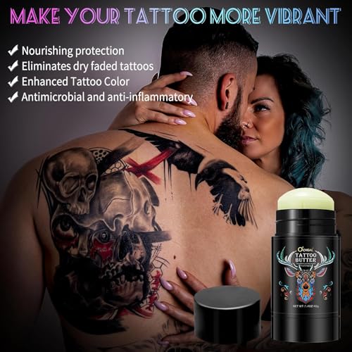 Proamate Organic Tattoo Aftercare Butter Balm 40g Pack of 2 – Nourishing Moisturizer for New & Old Tattoos