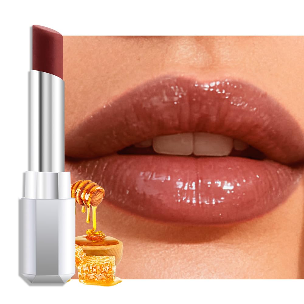 Raisin Honey Lipstick - Tinted Moisturizing Lip Balm for Dry Lips | Vegan Hydrating Gloss - 1Pc #08 Raisin