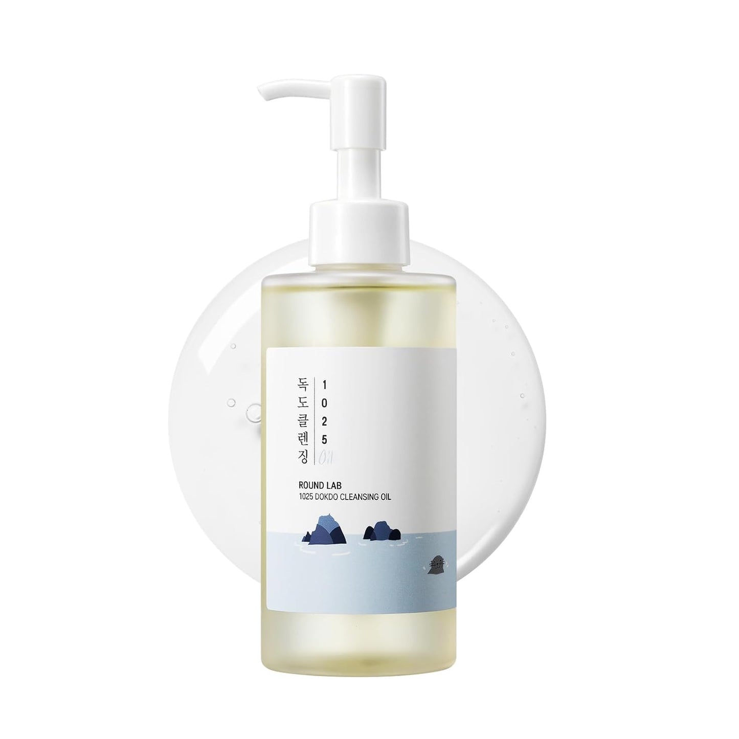 ROUND LAB 1025 Dokdo Cleansing Oil - Lightweight Makeup Remover for Sensitive Skin | 6.76 Fl Oz, Easy Wash Off, No Oily Residue