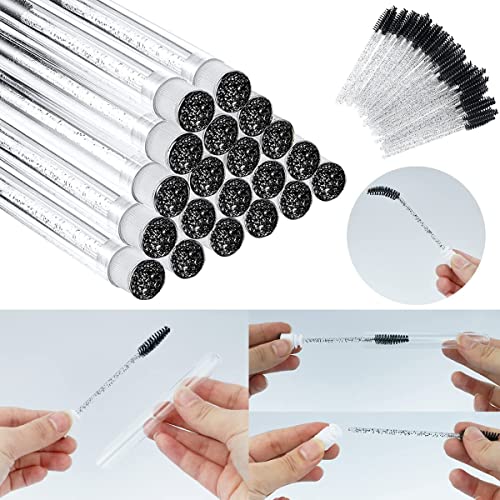 La Jolie Jasmin Black Diamond Mascara Brush Set with 20 Tubes & 70 Disposable Wands
