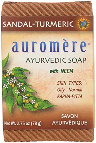 Auromere Ayurvedic Sandalwood Turmeric Soap - Eco-Friendly, Vegan