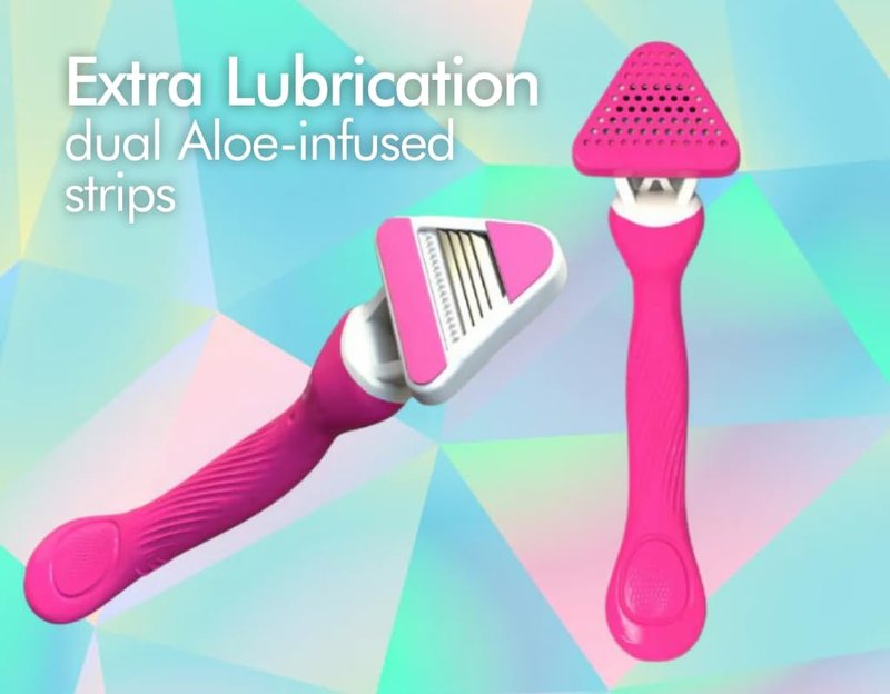 VIKINI by V-J Shave Nation Women’s Bikini Razor – Smoothest Glide Blades for Pubic & Intimate Area – 1 Handle + 2 Refills + Gift Cover