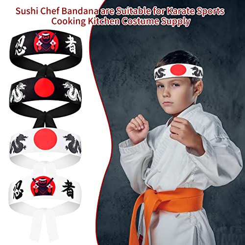 24-Piece Japanese Headband Set for Samurai & Ninja Costumes