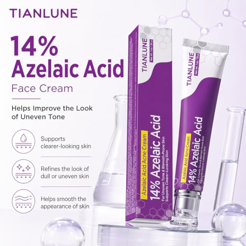 Azelaic Acid Face Cream 14% - 2PCS, 1 Oz Each for Uneven Skin