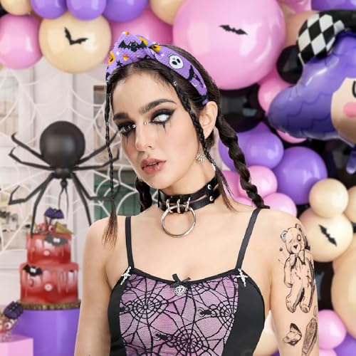 YanJie Halloween Headbands - 14-Variation Women’s Pumpkin, Spider & Ghost Wide Headbands