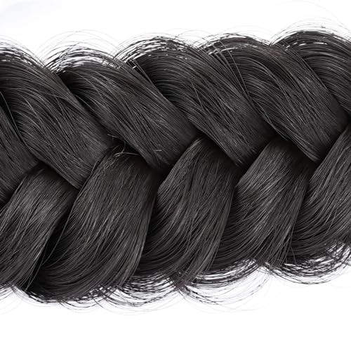 BOBIYA Messy Wide 2 Strands Synthetic Hair Braided Headband Deep Brown