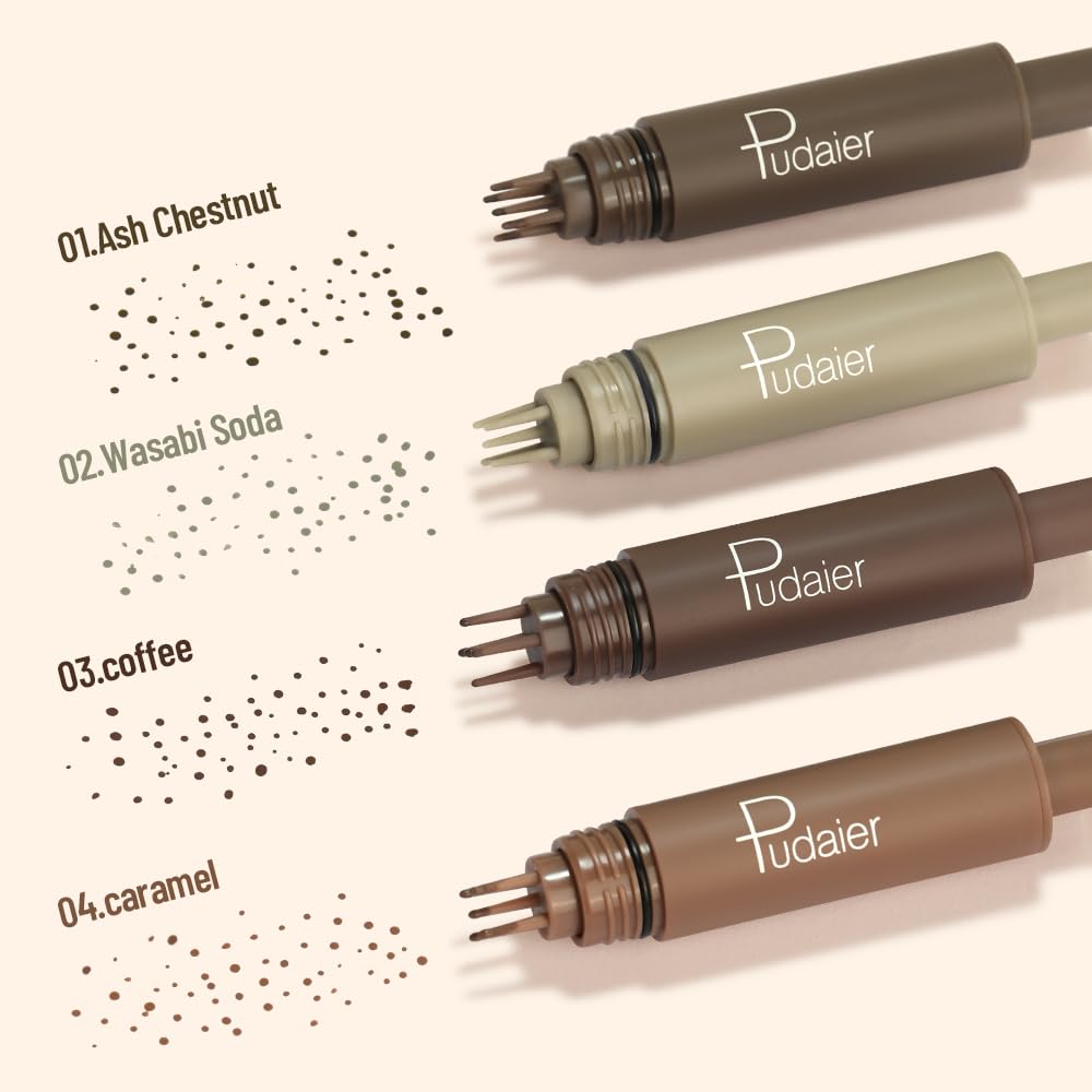 MINXUEYEN Freckle Stamp - Waterproof Faux Freckle Pen, Natural-Looking Lifelike Freckle Makeup, 5-Point Quick Dry Long-Lasting Magic Fake Freckles Marker for Sunkissed Makeup (03)