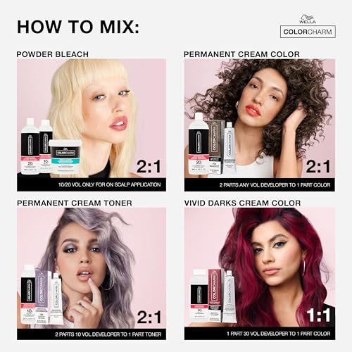 Wella ColorCharm Cream Hair Color Developer - Vegan Formula for Hair