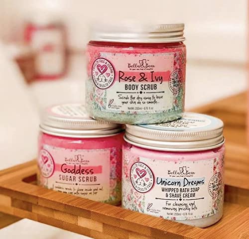 Bella & Bear Unicorn Dreams 6.7oz Vegan Bath & Shave Cream with Mango & Pineapple