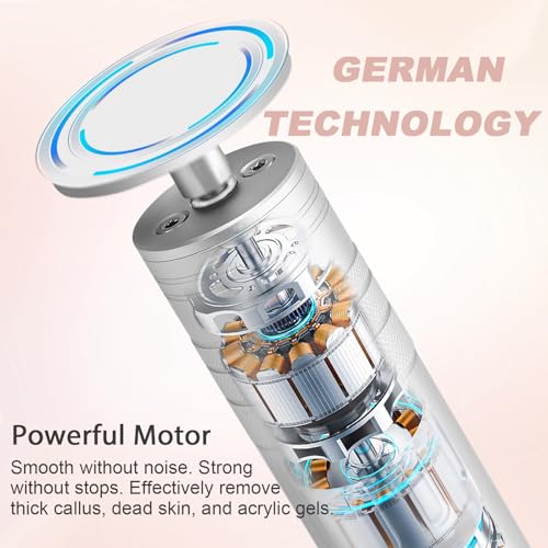 Kredioo Electric Foot Callus Remover - Silver 5 in 1 Nano Glass Pedicure Tool