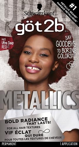 Got2b Metallics Permanent Hair Color M65 Deep Red - Shimmering Shine