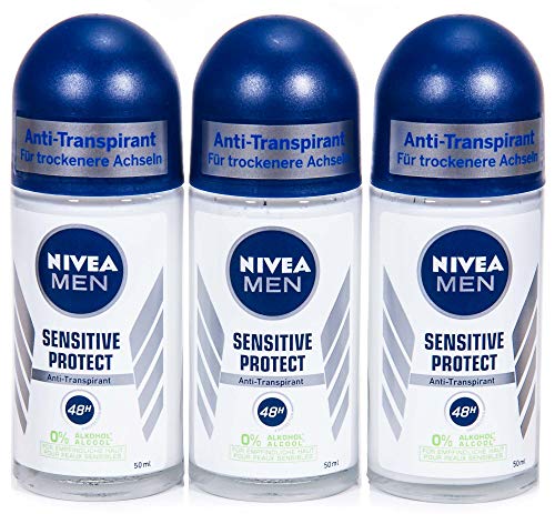 Nivea Men Sensitive Protect Anti-Transpirant Roll-On 3 x 50 ml