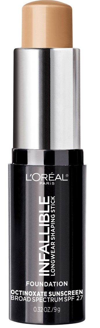 L'Oreal Paris Infallible Longwear Shaping Stick Foundation - 411 Chestnut, 0.32 Oz Tube
