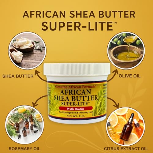 Genuine African Shea Butter Hair Grease 4oz | Moisturizing, Nourishing & Restoring Shine