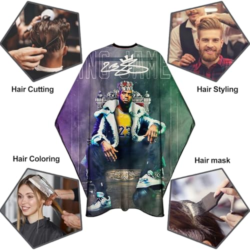 LxrEcksto Throne Pattern Barber Cape - Waterproof Hair Cutting Gown