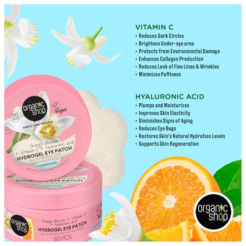 Hyaluronic Acid & Vitamin C Hydrogel Eye Patches - 60 Pcs