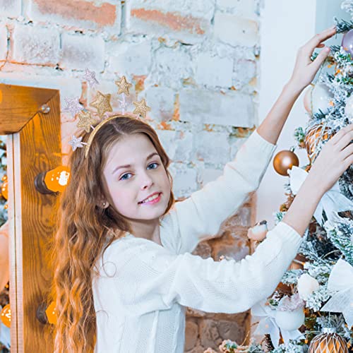 Black & White Gold Alloy Star Headband for Women Girls Kids Party Accessories
