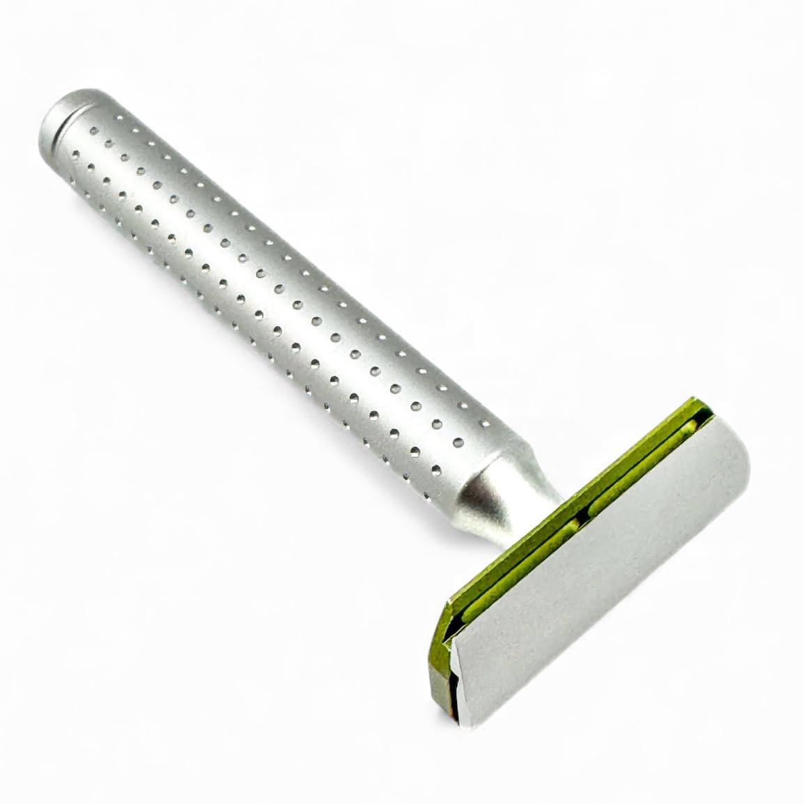 Parker Safety Razor - The AeroShave, Classic Length Handle-CNC Aluminum Double Edge Safety Razor & 5 Blades,- Precision Blade Exposure for a Comfortable Shave, For Men & Women. Mild Aggression