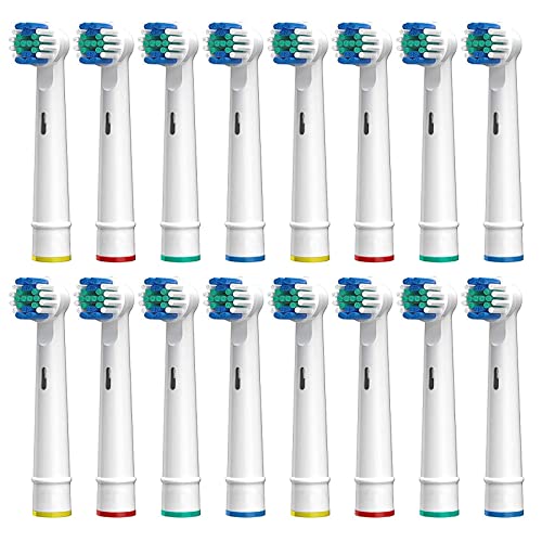 Z-VAPRESS 16 Pack Electric Toothbrush Replacement Heads compatible with Oral-B Soft Bristles