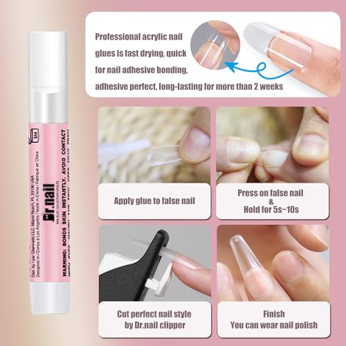 Dr.nail Adjustable Acrylic Nail Cutter for Artificial Nails