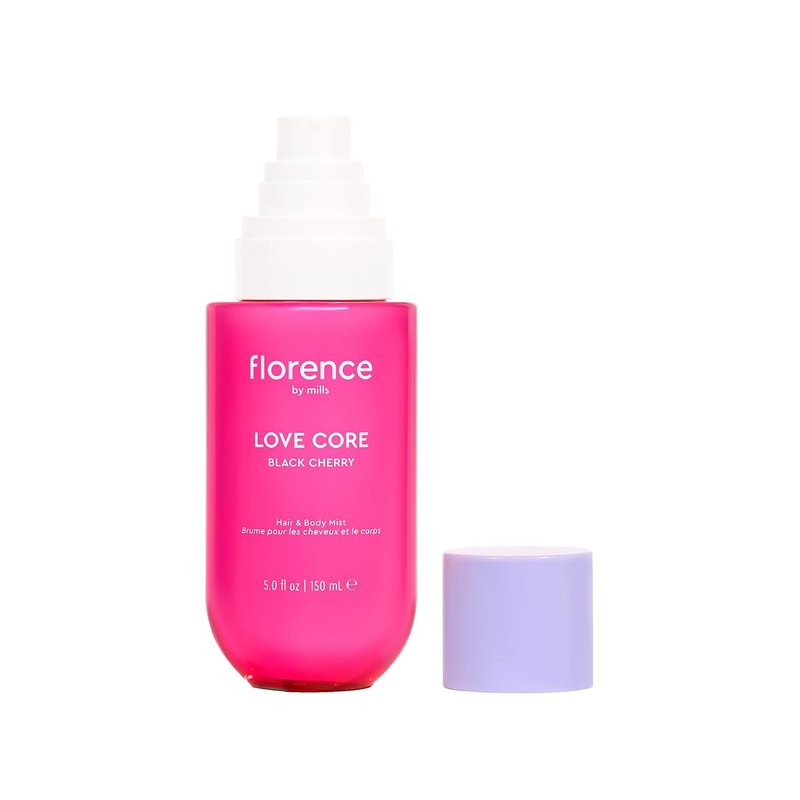 Florence by Mills Love Core Black Cherry Hair & Body Mist - Refreshing Fragrance for All-Day Hydration