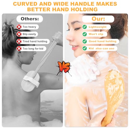 WICFITT Dry Brushing Body Brush with Bamboo Handle - Exfoliating Boar Bristles for Skin Care
