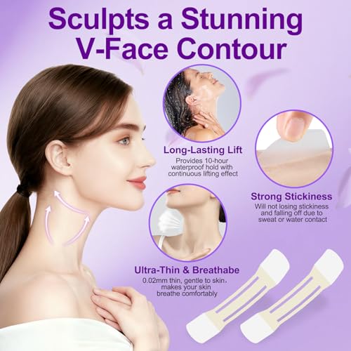 40 PCS Neck Lift Tape - Invisible Double Chin Support Strips