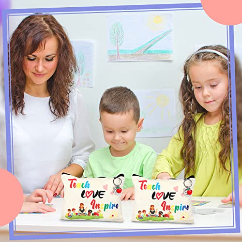 MTLEE 16-Piece Teacher Appreciation Gift Set with Makeup Bags & Keychains