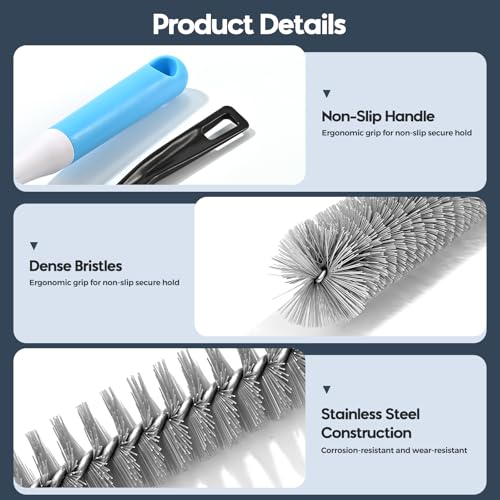 5-Piece Dryer Vent Cleaner Kit - Lint & Crevice Brush Set