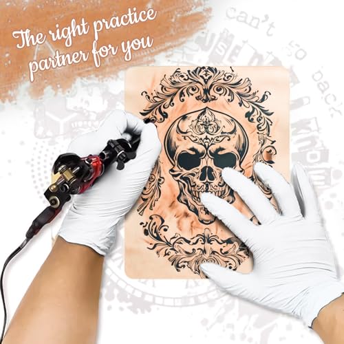 Sukh 10PCS Tattoo Practice Skin - Double Sided Silicone Sheets