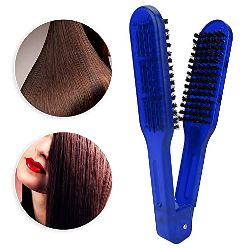 Double Sided Hair Straightening Brush for Frizz Control & Styling - Anti Static Comb
