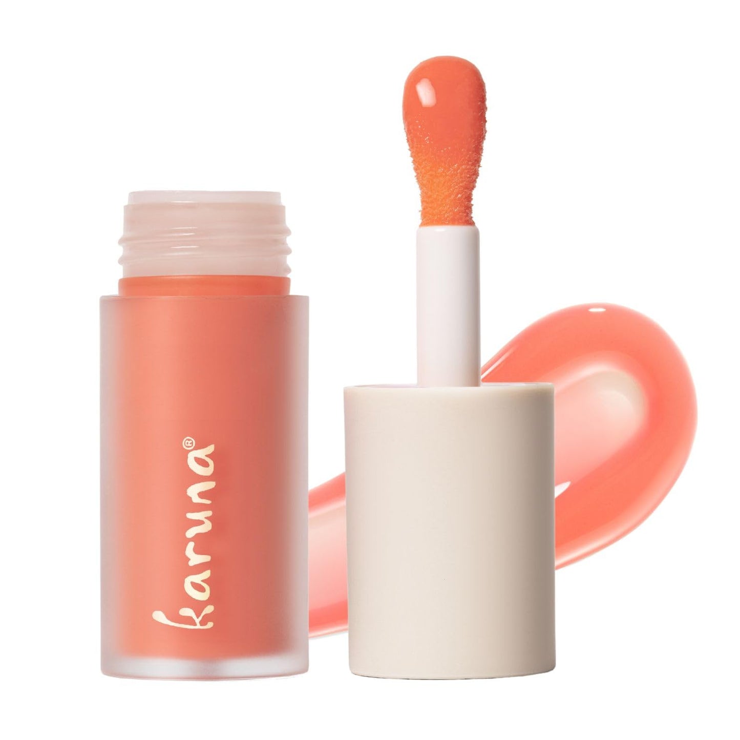 Karuna Tinted Lip Oil - Dream Cool Mauve Lip Tint with Vegan Collagen & Peptides | Hydrating K-Beauty Lip Stain