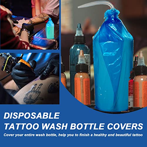 Blue Tattoo Wash Bottle Bags - 250pcs Disposable Covers