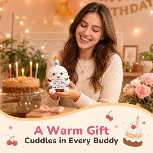 Handmade Crochet Cupcake Doll - 30th Birthday Gift for Him & Her