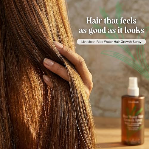 LivaClean Rosemary & Rice Water Hair Growth Spray, 12 fl oz