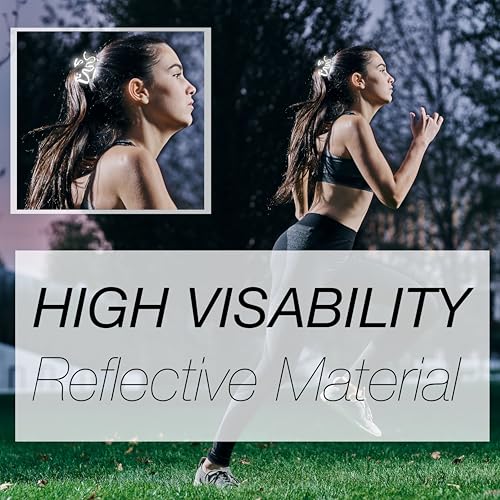 Reebok Reflective Hair Scrunchies - 2-Piece Athletic Gym Accessory Set