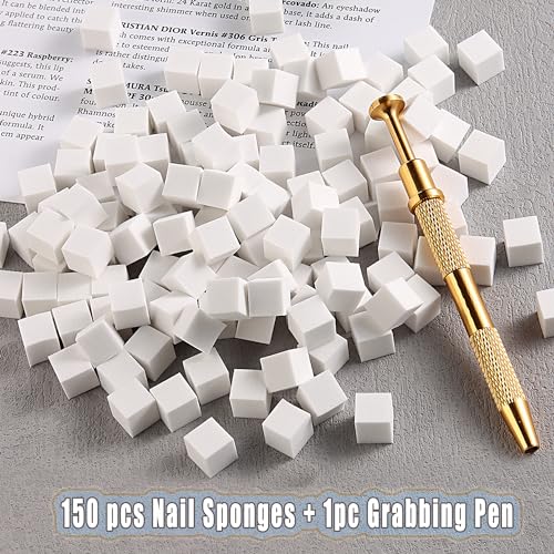 150pcs Mini Nail Sponges for Ombre with Grabbing Pen – FSpronail