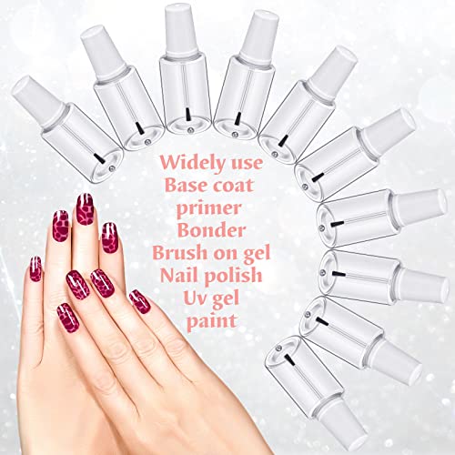 Irenare 20ml Refillable Nail Polish Bottles with Brush & Marble Insert, Pack of 10