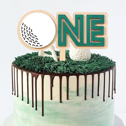 Golf 1st Birthday Cake Topper - Hole in One Decoration