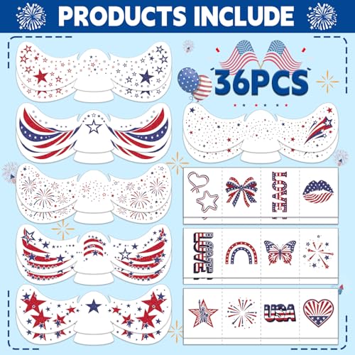 36 Patriotic Face Tattoos for 4th of July Celebrations