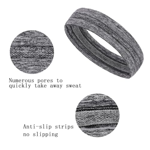 Non-Slip Workout Headbands for Women - 3 Pack Sweatbands