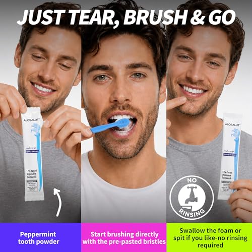 36 Pack Mint Flavor Pink Disposable Toothbrushes – 3-in-1 Travel Set with Floss Pick & Tongue Cleaner