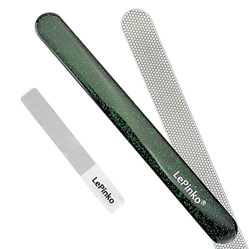 LePinko Professional Nail File and Nano Glass Nail Buffer Set