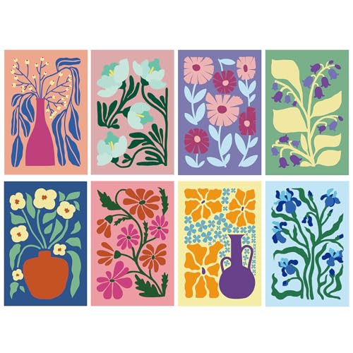 Floral Greeting Cards Set - 24 Blank Note Cards with Envelopes
