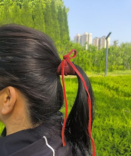 XTBOCA Kids Ponytail Holder, Full Grain Leather Hair Clip with Anti-Slip