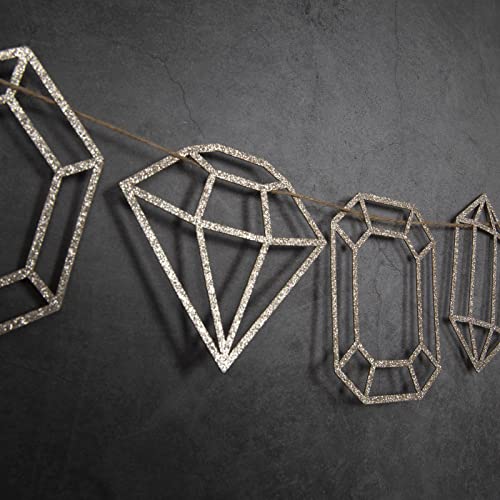 Gems Glitter Banner - Dazzling Gemstone Party Decor